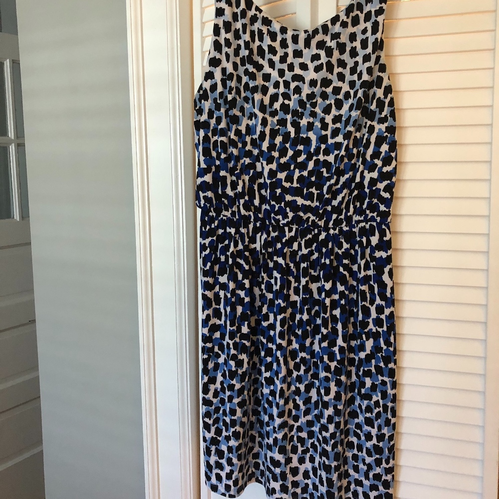Susana Monaco Blue Leopard Mini Dress